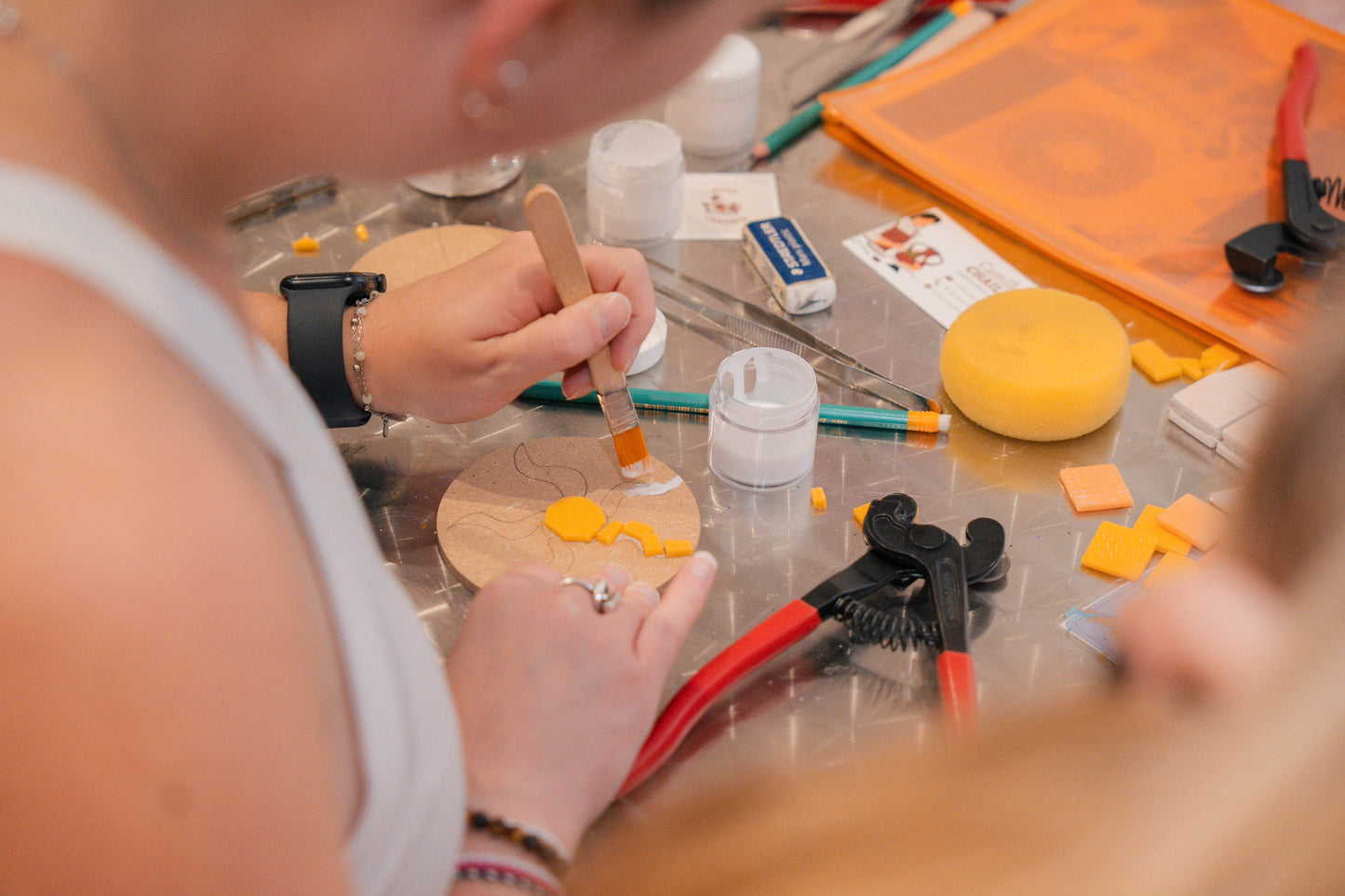 Atelier de mosaïque