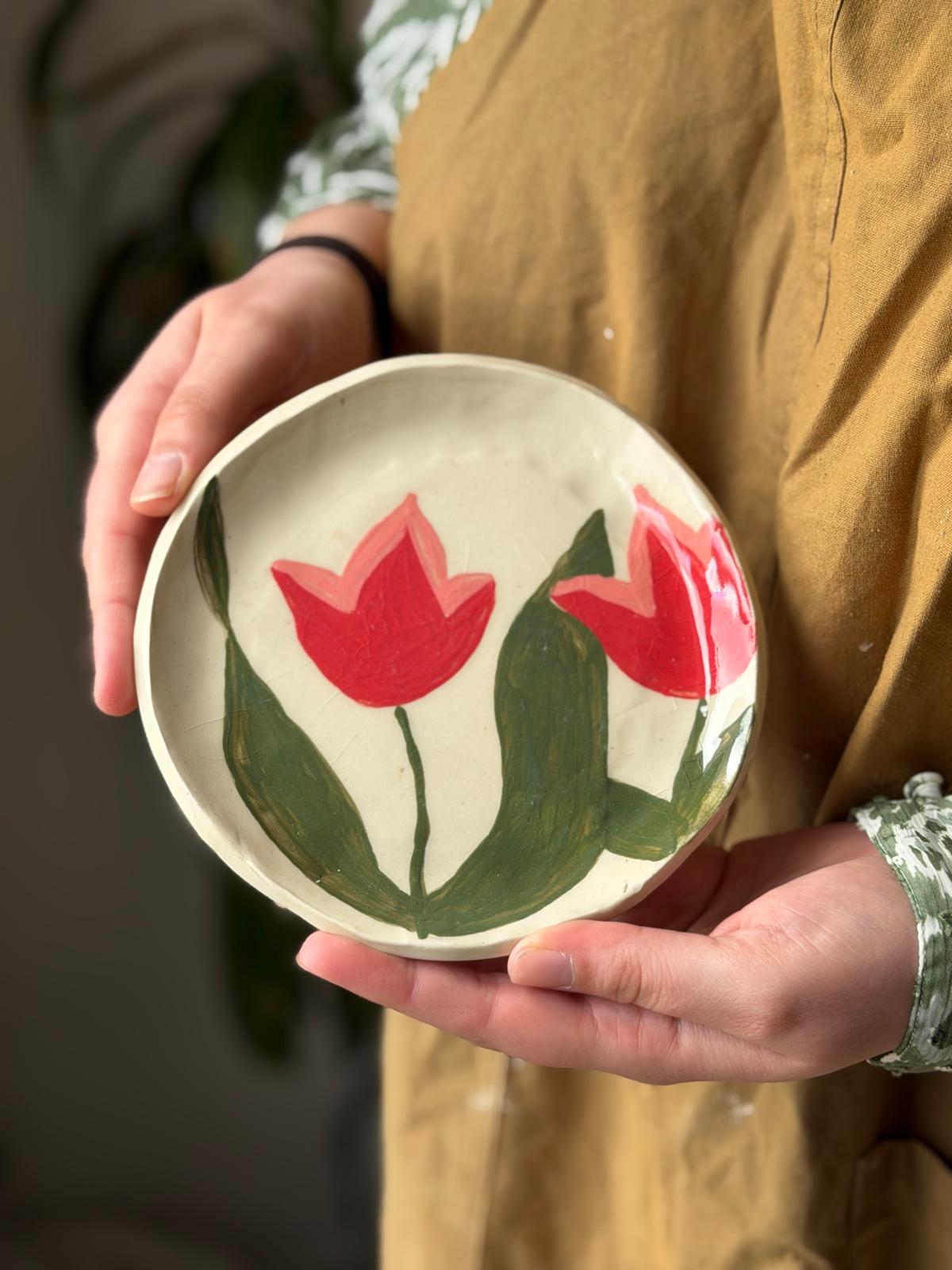 Assiette à dessert Tulipe