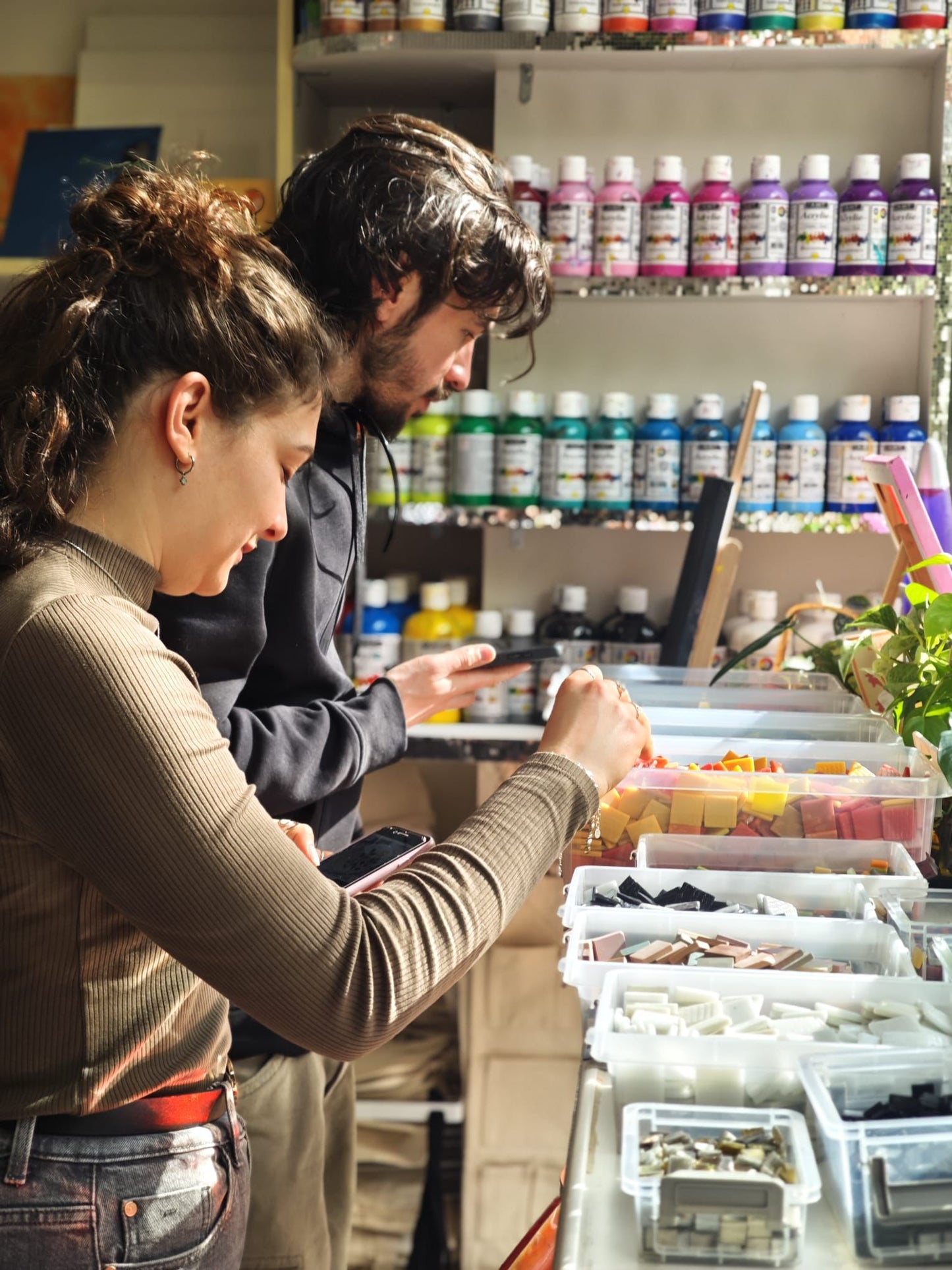 Atelier de mosaïque